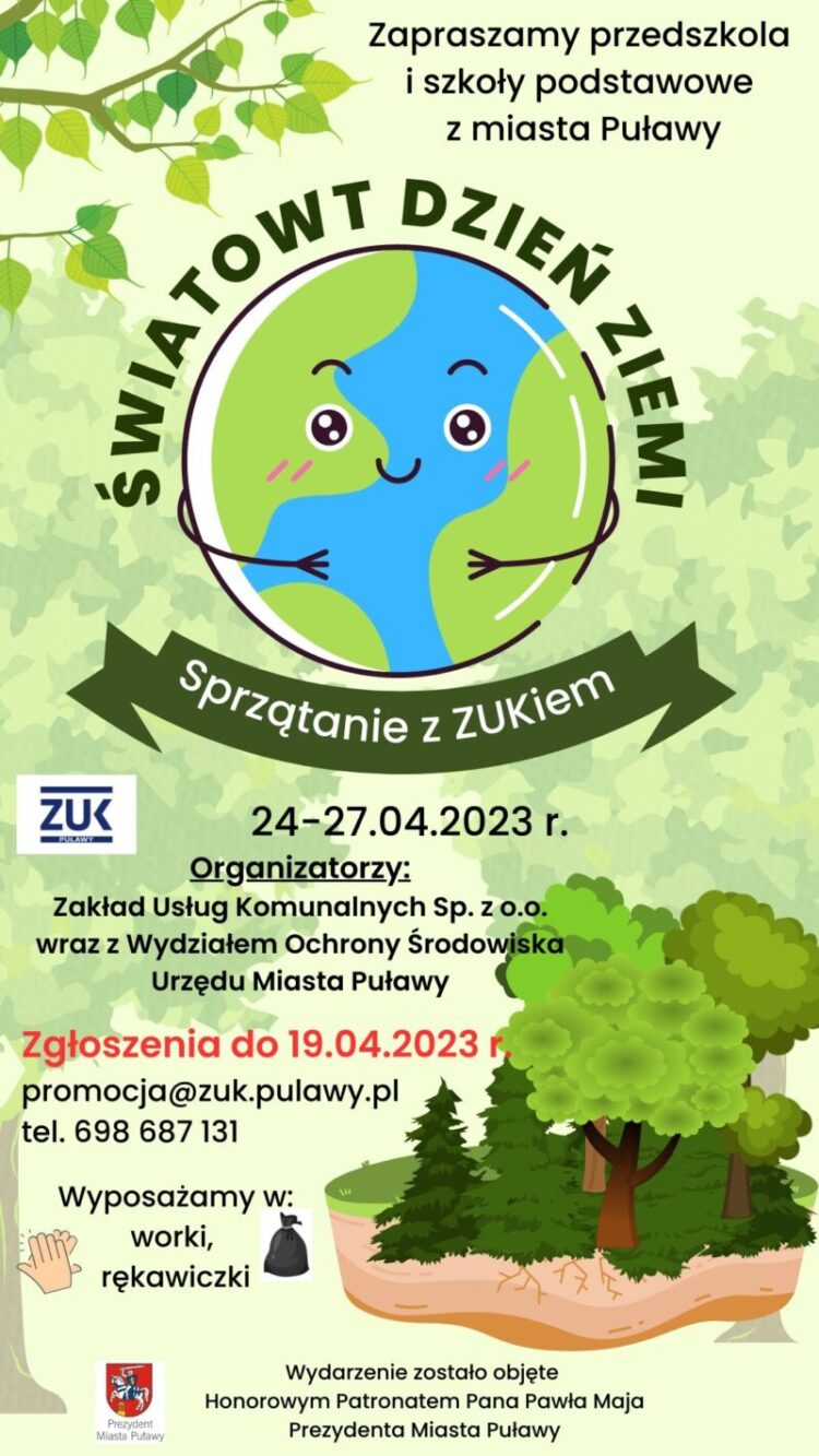Sprzątanie Puław w ramach obchodów Światowego Dnia Ziemi